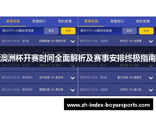 澳洲杯开赛时间全面解析及赛事安排终极指南